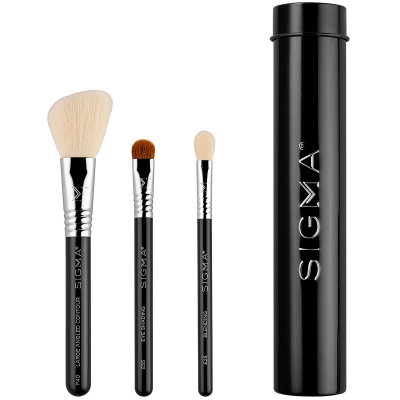 Sigma Beauty Essential Trio Brush Set Black