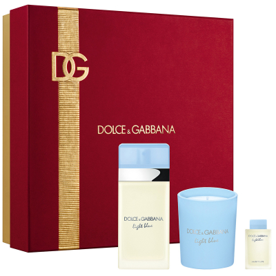 Dolce & Gabbana Gift Set Light Blue EdT + Light Blue Candle + Miniature EdT (55 ml)