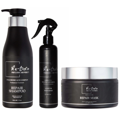 Re-Born HairsolutionComplete Keratine Care Trio